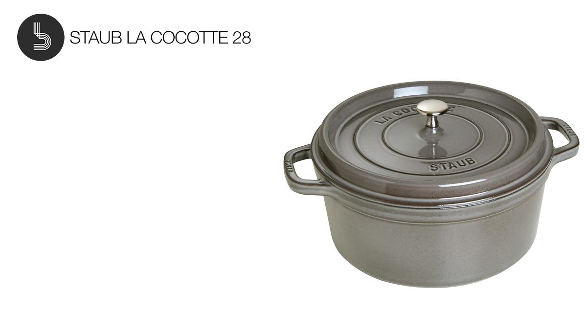 Caçarola esmaltada em ferro fundido La Cocotte Staub 28 cm, 6,7L