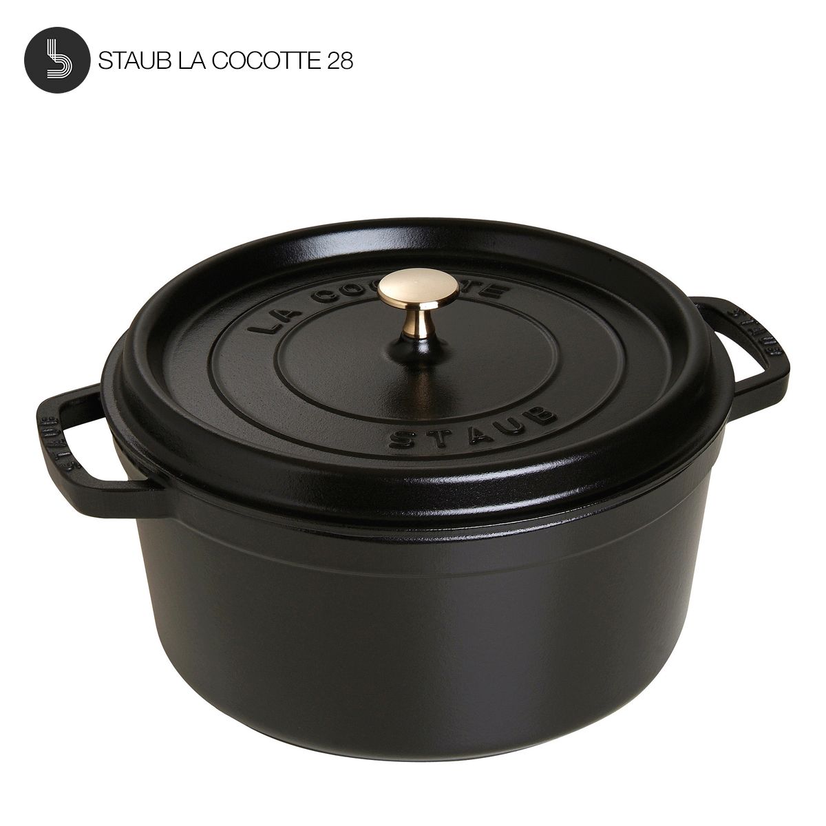 STAUB LA COCOTTE ラウンドダークブルー 約26cm Staub Ferro fundido 4-qt Cocotte redondo - azul escuro, feito na